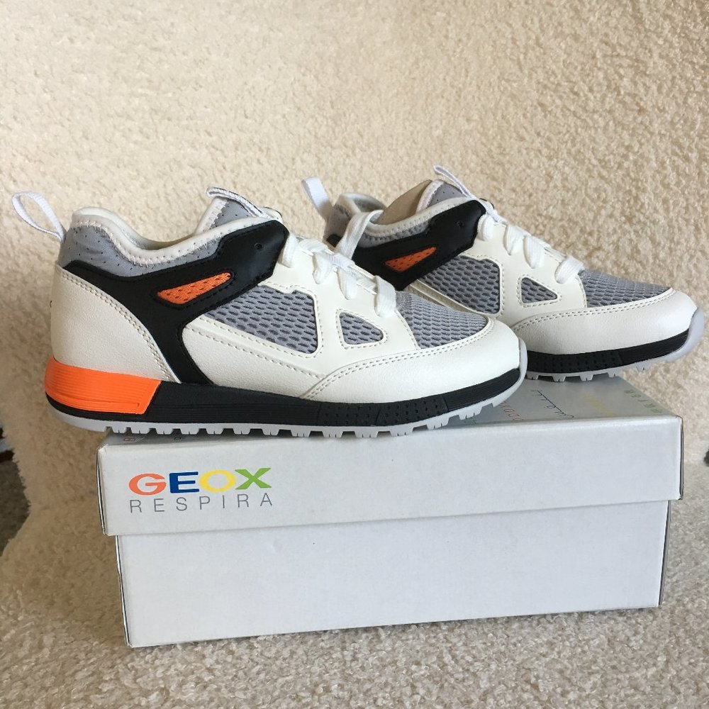GEOX Alben kids boys girls sneakers white grey shoes eu 32 us 1